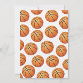 バスケ男の赤ちゃんのベビーシャワー 招待状 (裏面)