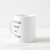 バスケ素晴らしットコーチに息子を呼ぶ コーヒーマグカップ (正面左)