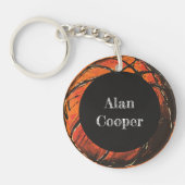 バスケ芸術的ットスポーツ名前をカスタムする キーホルダー (正面)