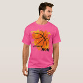 バスケ誇りを持ったット – One Mom – オレンジ Tシャツ (正面フル)