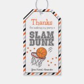 バスケ誕生日サンキューメッセージカード ギフトタグ (正面)