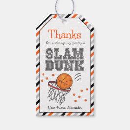 バスケ誕生日サンキューメッセージカード ギフトタグ