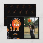 バスケ誕生日スポーツカード サンキューカード (正面/裏面)