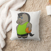 バスケ選手バスケットボール クッション (ブランケット)