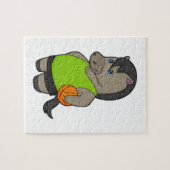 バスケ選手バスケットボール ジグソーパズル (横)