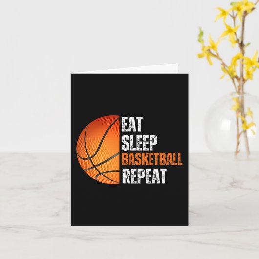 バスケ食べットFa用のスリープバスケットボールリピートのギフト カード (黄色い花)