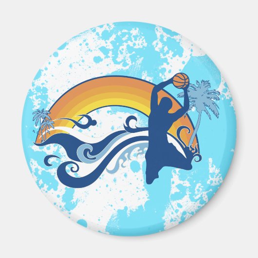 バスケ。サマーセッツ。 マグネット (正面)