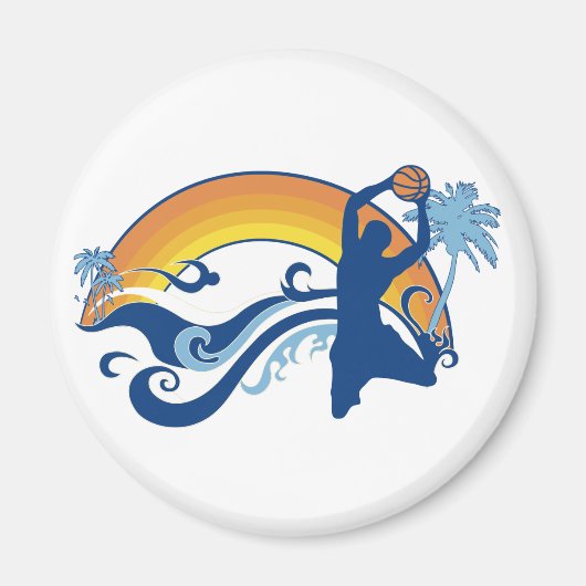 バスケ。サマーセッツ。 マグネット (正面)