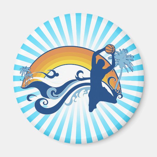 バスケ。サマーセッツ。 マグネット (正面)