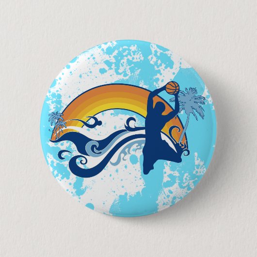 バスケ。サマーセッツ。 缶バッジ (正面)