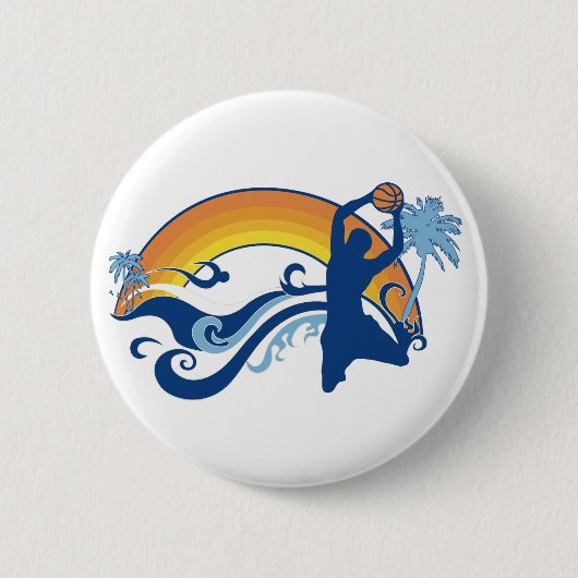 バスケ。サマーセッツ。 缶バッジ (正面)