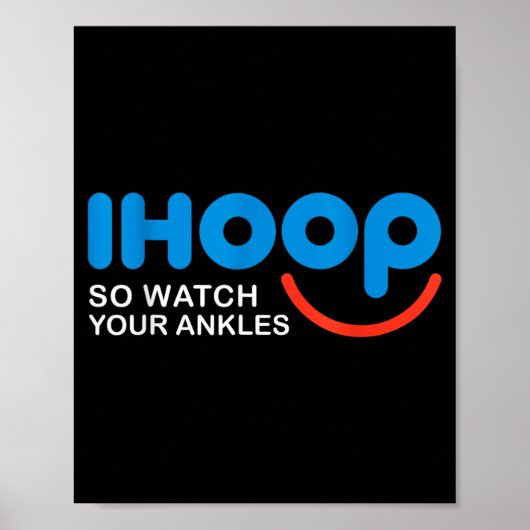 バスケTシャツ メンズ レディース キッズ クール Ihoop ポスター (正面)