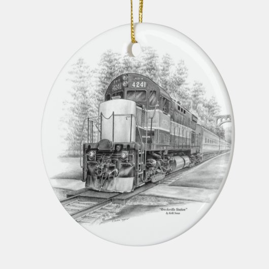 バスコスビルステーショントレイン(CVNP) セラミックオーナメント (左)