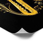 バスサクソフォーン奏者オーケストラ奏者バスサクソフォン ポスター (角)