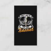 バスシストおもしろい引用文ミュージシャンギタリスト 名刺 (正面)