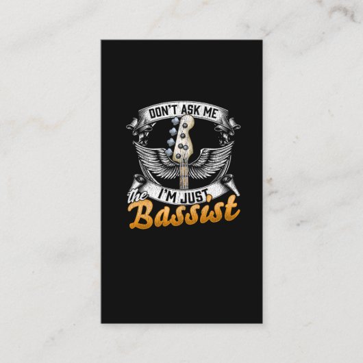 バスシストおもしろい引用文ミュージシャンギタリスト 名刺 (正面)