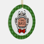 バスシンガークリスマスミュージックオーナメント セラミックオーナメント (右)