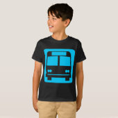 バスシンボル – スカイブルー Tシャツ (正面フル)