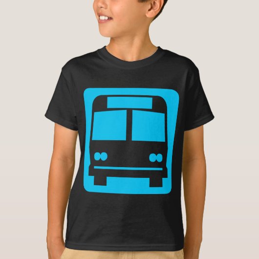 バスシンボル – スカイブルー Tシャツ (正面)