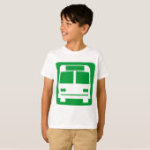 バスシンボル – 緑 Tシャツ (正面フル)