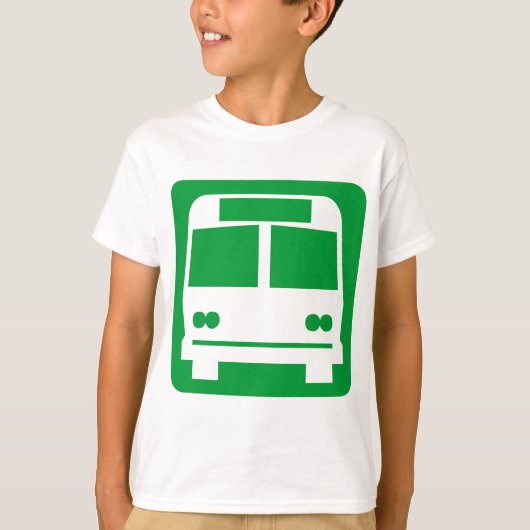 バスシンボル – 緑 Tシャツ (正面)