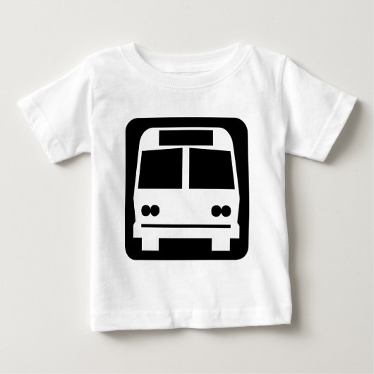 バスシンボル – 黒 ベビーTシャツ (正面)