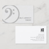 バスストはっきりしたベースクレフ、 音符記号のアイコン音楽 名刺 (正面/裏面)