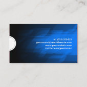 バススト – モダンダークブルー 名刺 (裏面)