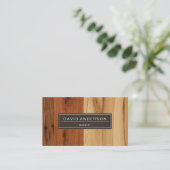 バススト – 木目の外観 名刺 (スタンド正面)