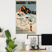 バスズアルペススキヴィンテフランスのージ旅行ポスター ポスター (ホームオフィス)