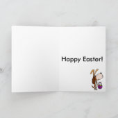 バスセットハウンドおもしろいドグイースターバニー シーズンカード (内部)