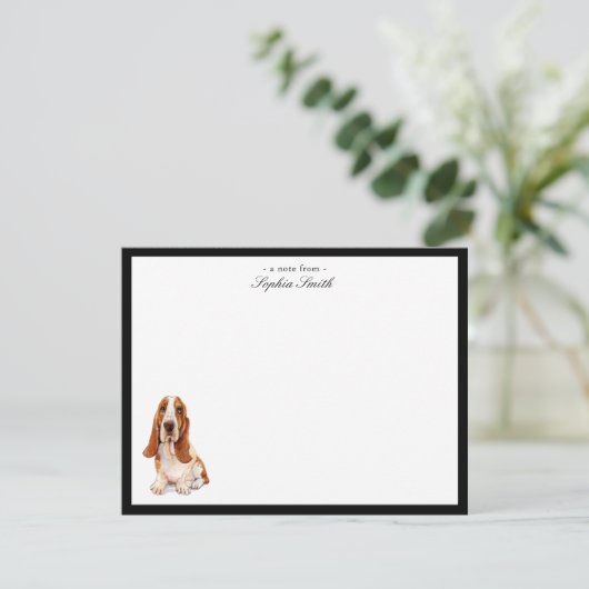 バスセットハウンドカスタムンFLATありがとうノート サンキューカード (スタンド正面)