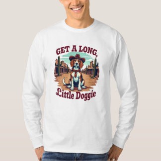 バスセットハウンドシャツ、心地よいカラー、長い取得 Tシャツ