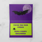 バスセットハウンドゾンビおもしろいハロウィンカード カード (内部)