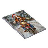 バスセットハウンドドッグオートバイクリスマス ノートブック (右側)