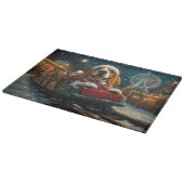 バスセットハウンドドッグローラーコースタークリスマス カッティングボード (角)