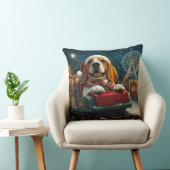 バスセットハウンドドッグローラーコースタークリスマス クッション (椅子)