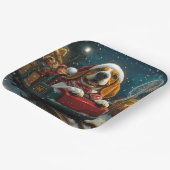 バスセットハウンドドッグローラーコースタークリスマス ペーパープレート (傾斜あり)