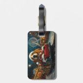 バスセットハウンドドッグローラーコースタークリスマス ラゲッジタグ (裏面縦)