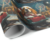 バスセットハウンドドッグローラーコースタークリスマス ラッピングペーパー (ロールコーナー)