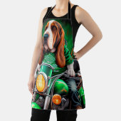 バスセットハウンドドッグ自転車を運転するセント・パトリックの日 エプロン (インサイチュ)