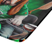 バスセットハウンドドッグ自転車を運転するセント・パトリックの日 カッティングボード (角)