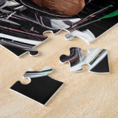 バスセットハウンドドッグ自転車を運転するセント・パトリックの日 ジグソーパズル (側面)