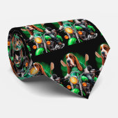 バスセットハウンドドッグ自転車を運転するセント・パトリックの日 ネクタイ (ロール)