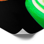 バスセットハウンドドッグ自転車を運転するセント・パトリックの日 ポスター (角)