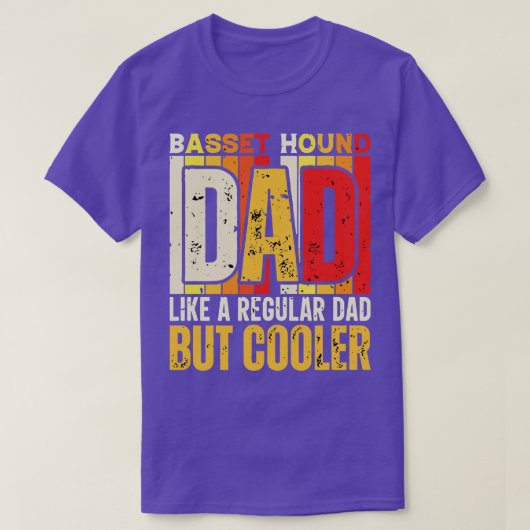 バスセットハウンドパパのように通常のパパがデクールィズ Tシャツ (デザイン正面)