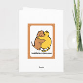 バスセットハウンドパピーグリーティングカード シーズンカード (裏面)