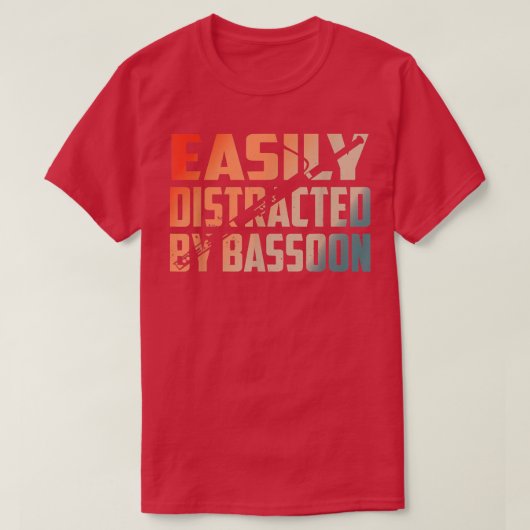 バスソおもしろいーニスト音楽オーケストラBassoon Player Tシャツ (デザイン正面)