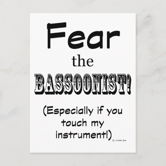 バスソニストを恐れる ポストカード (正面)