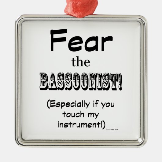 バスソニストを恐れる メタルオーナメント (正面)